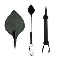 Fetissimo Riding Crop Spade Leather 18 In - Dreamy Desire