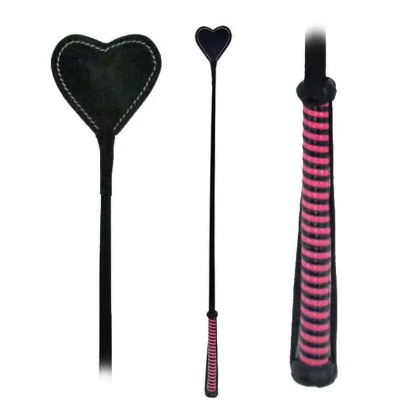 fetissimo riding crop heart shaped 