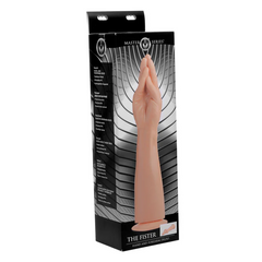The Fister Hand and Forearm Dildo in Master Series packaging, flesh-tone TPR construction