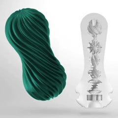 Fizzy Green Flex shown beside a cutaway view revealing multi-zone internal texture