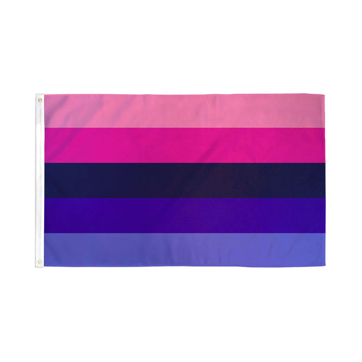Flags Importer Omnisexual Flag 3x5 ft polyester, pink, magenta, dark blue, and purple stripes