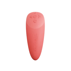 Flat view of Chorus remote controller showing tactile buttons and We-Vibe branding