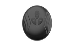 Flat-on view of JOVI remote control showing power, intensity, and pattern buttons