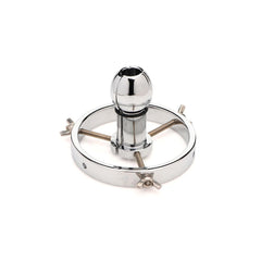 Forced Spread anal explorer angled view showing hollow plug and adjustable wing nuts