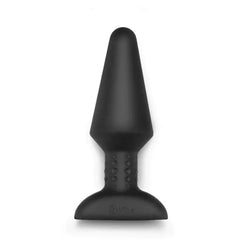 Close-up front view of b-Vibe Rimming Plug XL highlighting textured rotating bead collar