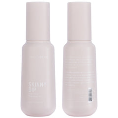 Front and back views of Skinny Dip fragrance mist side by side showing full bottle design