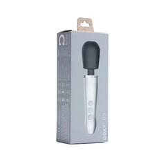 Front view of Doxy Go packaging box showing product illustration and branding on grey box