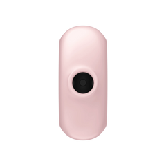 Front-facing air pulse nozzle opening on the rose pink Satisfyer Pro To Go 3 body