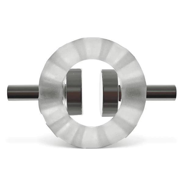 Front-facing view of Airballs Electro ball stretcher with both contact pins fully assembled