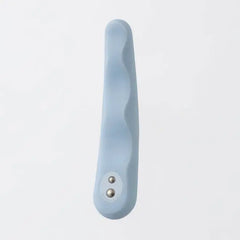 Front-facing view of blue iroha MINAMO showing full ergonomic form and contact points