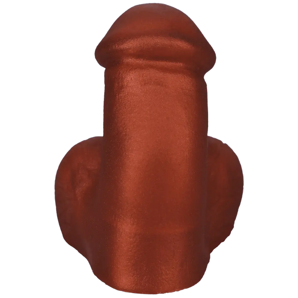 Front-facing view of the On The Go Packer showing compact, body-safe silicone construction