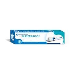 Front panel of Magic Wand Waterproof packaging reading 'Submersible Cordless Power' in blue