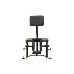 Front view of Pleasure Throne Oral Sex Chair without accessories on white background