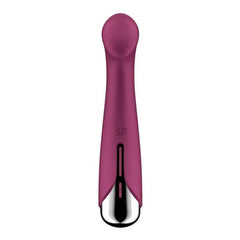 Front view of Spinning G-Spot 1 displaying SF logo, control panel, and polished chrome base