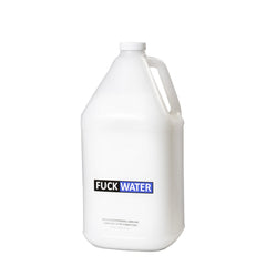FuckWater 4L personal lubricant in a large white handled jug with screw-top cap