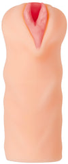 Full front view of the Alexis Texas stroker showing compact open-ended sleeve design