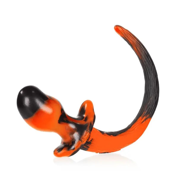 Full profile of Oxballs Puppy Tail Bulldog Plug showing overall scale and tail length proportion