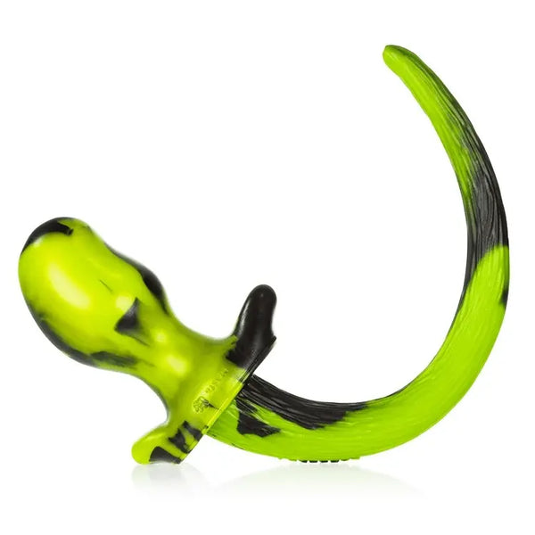 Full side profile of Oxballs Bulldog puppy tail plug showing overall length and shape