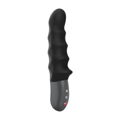 Fun Factory Stronic Surf Ribbed Pulsator Dildo Black - Dreamy Desire