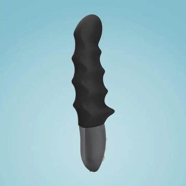 Fun Factory Stronic Surf Ribbed Pulsator Dildo Black - Dreamy Desire