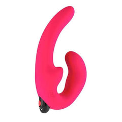 Fun Factory Sharevibe in deep pink silicone with dual-end ergonomic curved design