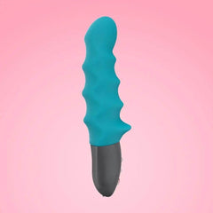 Fun Factory Stronic Surf Ribbed Pulsator Dildo - Dreamy Desire