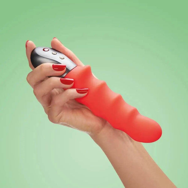 Fun Factory Stronic Surf Ribbed Pulsator Dildo - Dreamy Desire