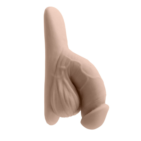 Gender X 4-inch Squishy TPE Packer in light skin tone, front view showing realistic soft shape
