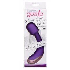 Gossip 50X Silicone G-Spot Wand Platinum Edition packaging, rechargeable, purple