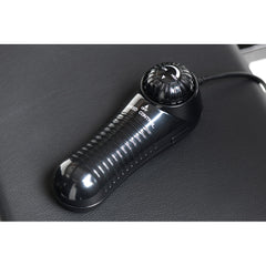 Hand-held multi-speed dial controller with ribbed grip and rotary knob for machine speed adjustment