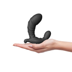 Hand holding Dorcel Ultimate Expand inflatable vibrator to show compact size