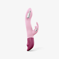 Hello Rabbit Vibrator displayed with dual internal motor positions highlighted