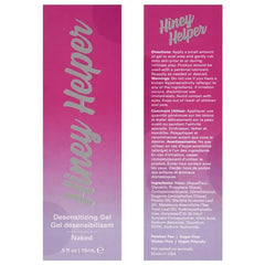 Hiney Helper box back panel displaying directions, warnings, and full ingredient list