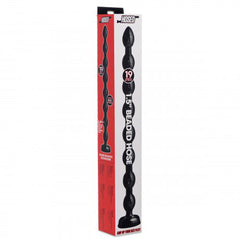 Hosed 19" Beaded Hose shown beside tall retail box packaging, front and side view