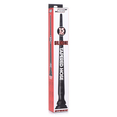 Hosed Silicone Tapered Hose 15-inch product packaging with bold red and black design