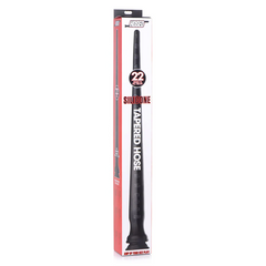 Hosed Silicone Tapered Hose in retail box showing full 22-inch length, tapered tip detail