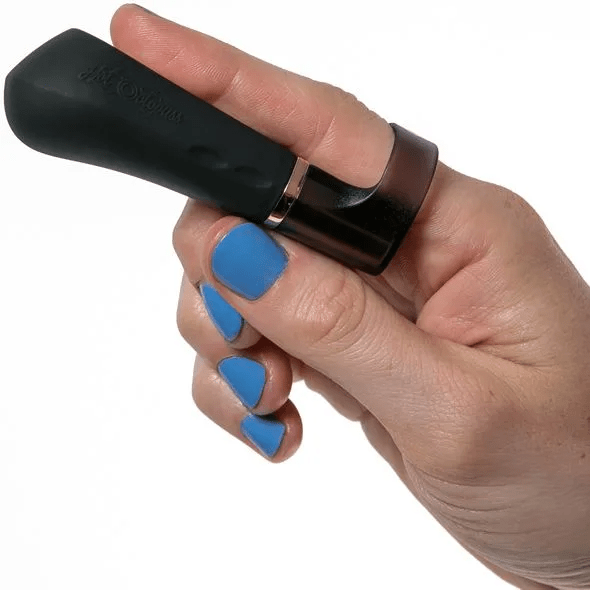 women wearing finger vibrator