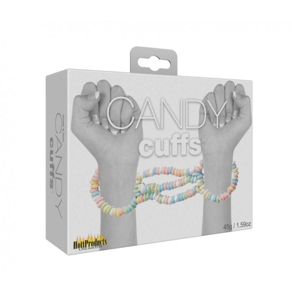 Hott Products Candy Cuffs box showing two wrists linked by colorful pastel candy bracelets