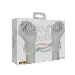 Hott Products Candy Cuffs box showing two wrists linked by colorful pastel candy bracelets