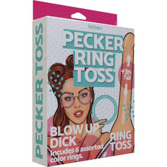 Hott Products Pecker Ring Toss game box featuring pop-art illustration and ring toss details