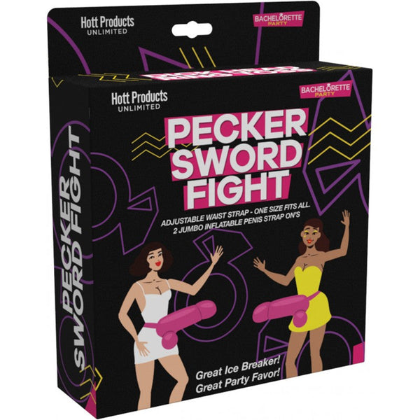 Hott Products Pecker Sword Fight bachelorette party game box with illustrated packaging