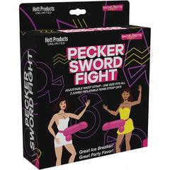 Hott Products Pecker Sword Fight bachelorette party game box with illustrated packaging