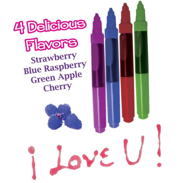 Hott Products Play Pens showing four flavors: strawberry, blue raspberry, green apple, cherry