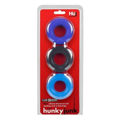 Hunkyjunk Huj3 C-Ring Cobalt Multi 3-Pack - Dreamy Desire