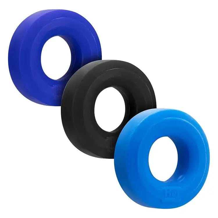 Hunkyjunk For Him Hunkyjunk Huj3 C-Ring Cobalt Multi 3 Pack