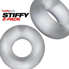 Hunkyjunk Stiffy Bulge Cock Ring Clear Ice 2 Pack - Dreamy Desire