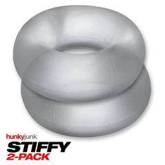 Hunkyjunk Stiffy Bulge Cock Ring Clear Ice 2 Pack - Dreamy Desire