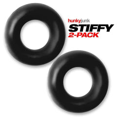 Hunkyjunk Stiffy Bulge Cock Ring Tar Ice 2 Pack - Dreamy Desire