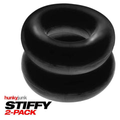 Hunkyjunk Stiffy Bulge Cock Ring Tar Ice 2 Pack - Dreamy Desire