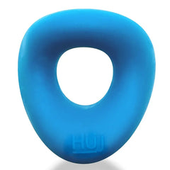 Hunkyjunk FORM surround cock ring in teal ice, teardrop shape, smooth silicone